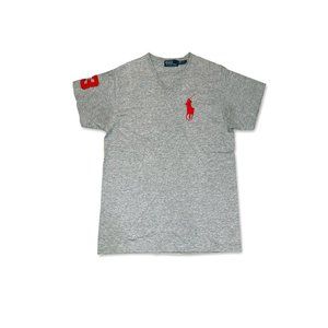 Grey Ralph Lauren Polo V-Neck Tee